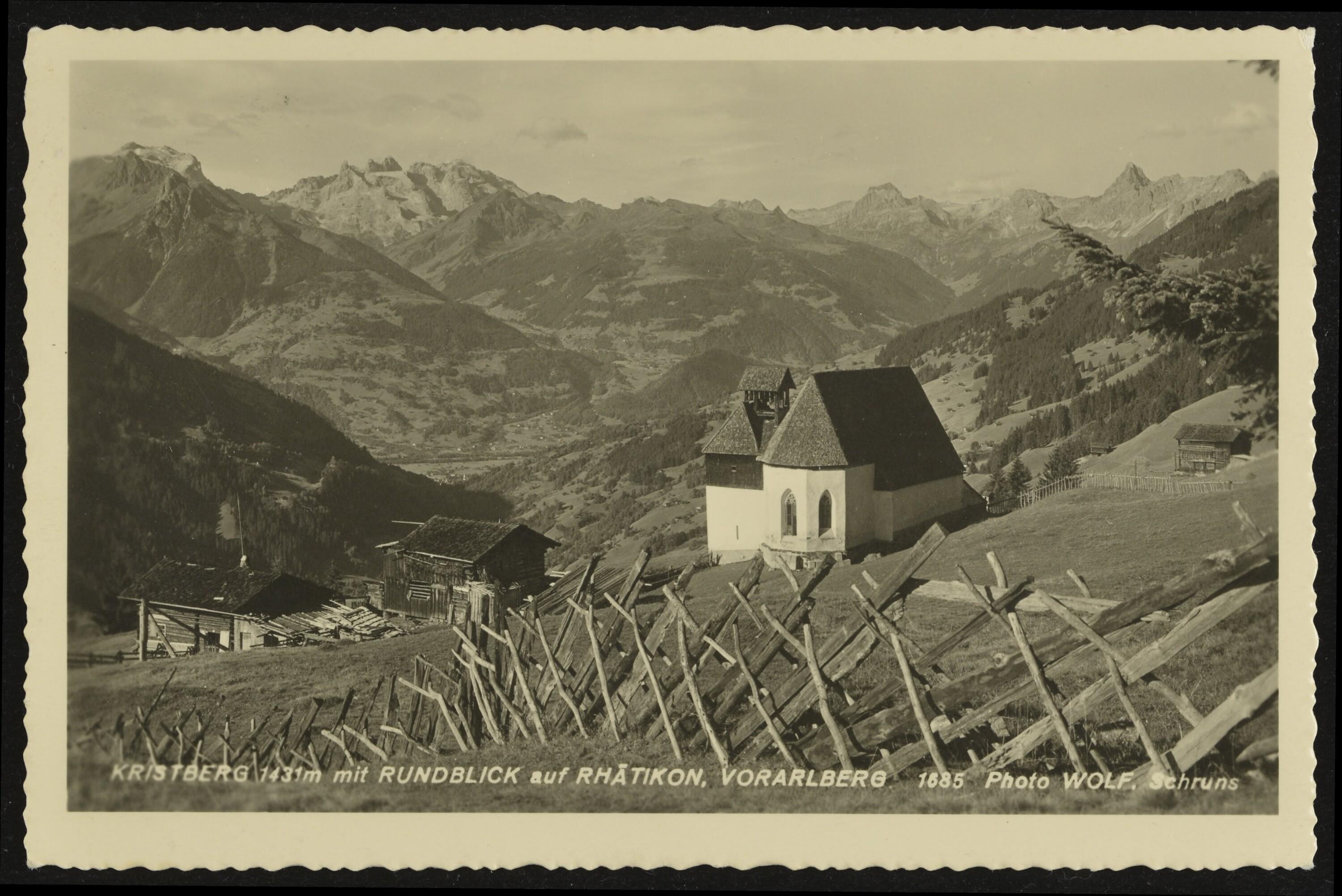 [Silbertal] Kristberg 1431 m mit Rundblick auf Rhätikon, Vorarlberg></div>


    <hr>
    <div class=