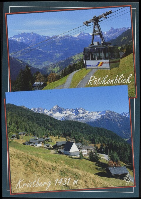 [Silbertal] Rätikonblick : Kristberg 1431 m : [Silbertal im Montafon, Kristberg, 1431 m, gegen Lobspitze und Kristbergbahn mit Rätikon Vorarlberg, Österreich ...]
