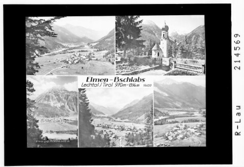 Elmen - Bschlabs Lechtal / Tirol 1970 m - 1314 m