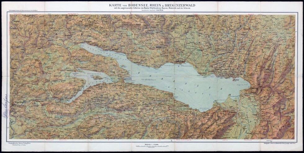 topographische karte bodensee volare   Karte von Bodensee, Rhein und Bregenzerwald