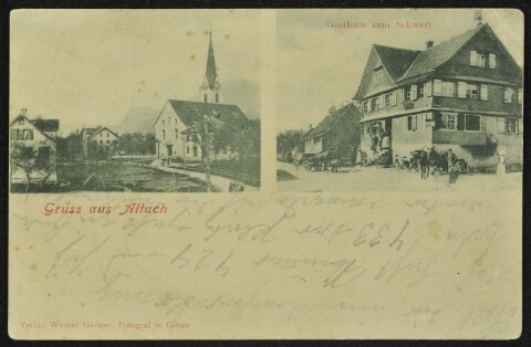 Gruss aus Altach : Gasthaus zum Schwert : [Postkarte ...]