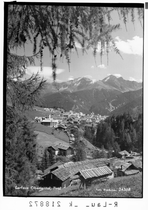 Serfaus Oberinntal, Tirol : [Serfaus gegen Glockturmkamm mit Feichtener Karlspitze]