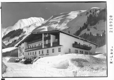 Hotel - Restaurant Hirschen Bichlbach 1057 m Tirol : [Hotel Hirschen in Bichlbach im Ausserfern gegen Bleispitze]