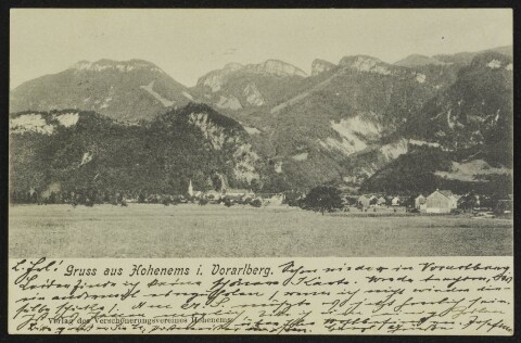 Gruss aus Hohenems i. Vorarlberg : [Correspondenz-Karte ...]