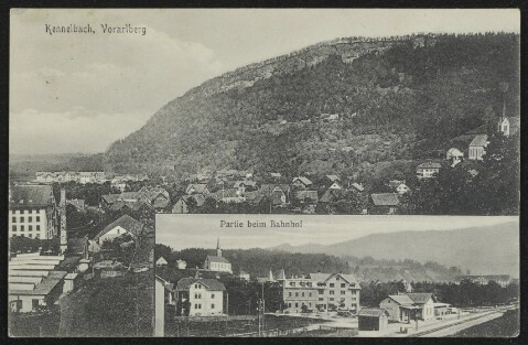 Kennelbach, Vorarlberg : Partie beim Bahnhof : [Correspondenz-Karte ...]
