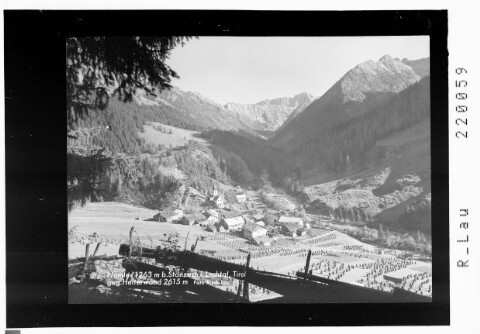 Namlos 1263 m bei Stanzach im Lechtal, Tirol : [Namlos im Ausserfern gegen Gabelspitze und Drei Köpfe]