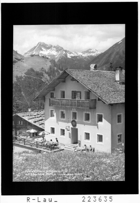 Edelweisshaus in Kaisers / Tirol / mit Biberkopf 2600 m