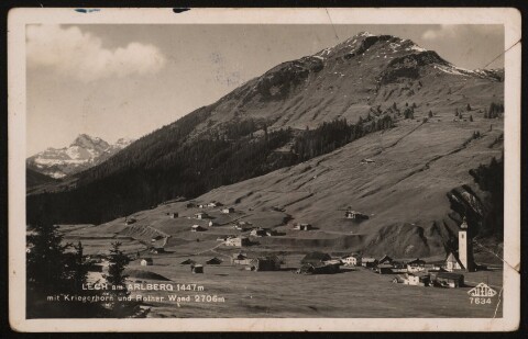 Lech am Arlberg 1447 m : mit Kriegerhorn und Rother Wand 2706 m