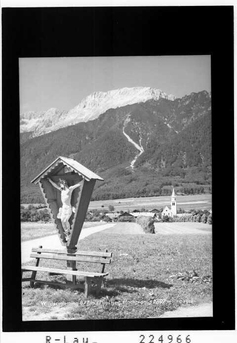 Wildermieming 877 m / Tirol gegen Hochplattig 2697 m
