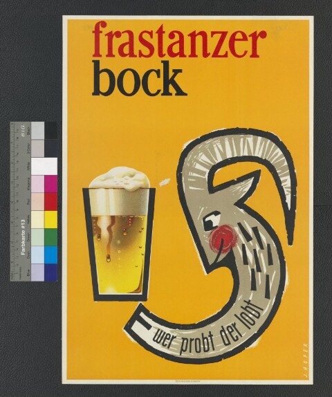 Werbeplakat der Brauerei Frastanz