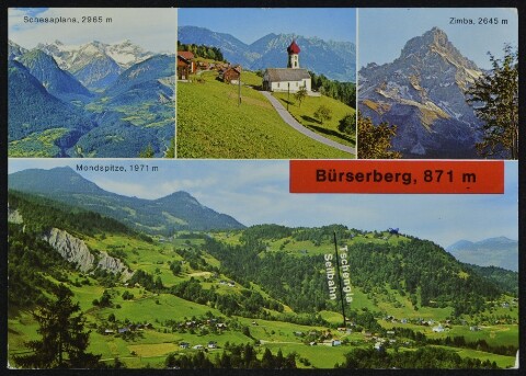 Bürserberg, 871 m : Mondspitze, 1971 m : Schesaplana, 2965 m : Zimba, 2645 m ... : [Bürserberg, 871 m Vorarlberg - Austria ...]