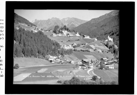Matrei am Brenner / Tirol / Mühlen und St. Kathrein gegen Tuxer Alpen