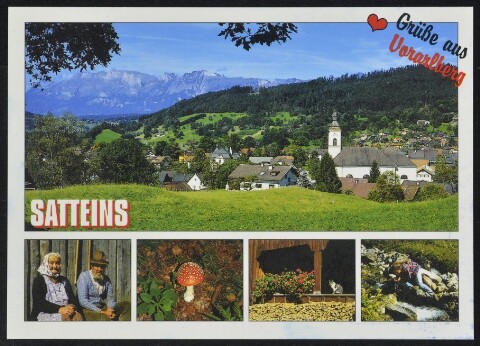 Satteins Herzliche Grüße aus Vorarlberg : [Satteins im Walgau gegen Schweizer Berge Vorarlberg, Österreich ...]