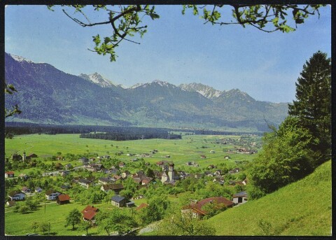 [Thüringen] : [Thüringen, 554 m, Vorarlberg Blick gegen Drei Schwestern, 2056 m ...]