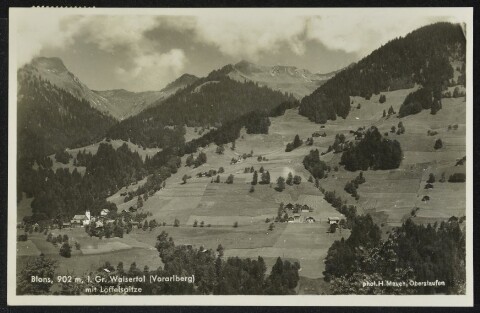 Blons, 902 m, i. Gr. Walsertal (Vorarlberg) mit Löffelspitze