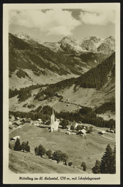 Mittelberg im Kl. Walsertal, 1218 m, mit Schafalpgruppe