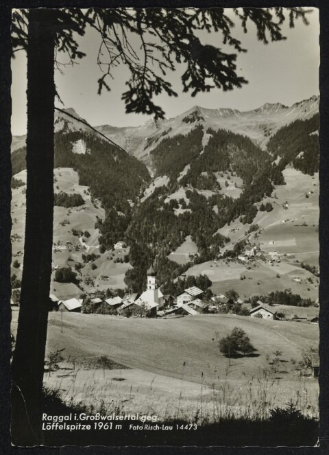 Raggal i. Großwalsertal geg. Löffelspitze 1961 m