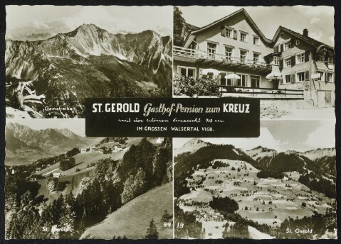 St. Gerold Gasthof-Pension zum Kreuz mit der schönen Aussicht 930 m. im Grossen Walsertal Vlbg. : Gamsfreiheit : St. Gerold ... :