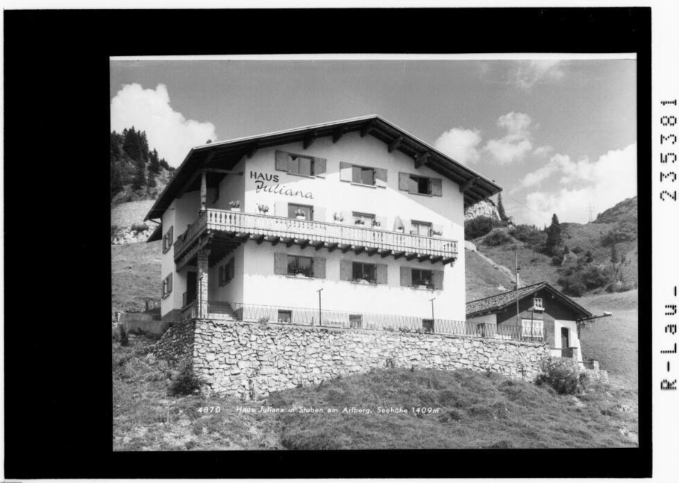 volare Haus Juliana in Stuben am Arlberg, Seehöhe 1409 m