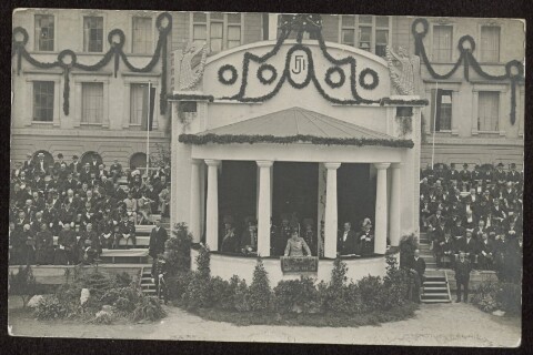 [Kaiser Franz Josef I. und die Ehrengäste 1909 in Bregenz]