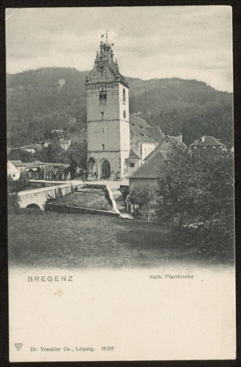 Bregenz : Kath. Pfarrkirche : [Correspondenz-Karte ...]