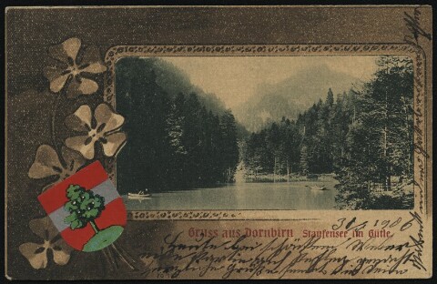 Gruss aus Dornbirn : Staufensee im Gütle : [Postkarte ...]