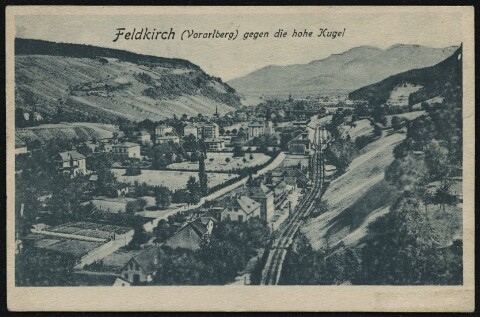Feldkirch (Vorarlberg) gegen die hohe Kugel