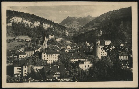 Feldkirch mit Gurtisspitze 1778 m. Vorarlberg
