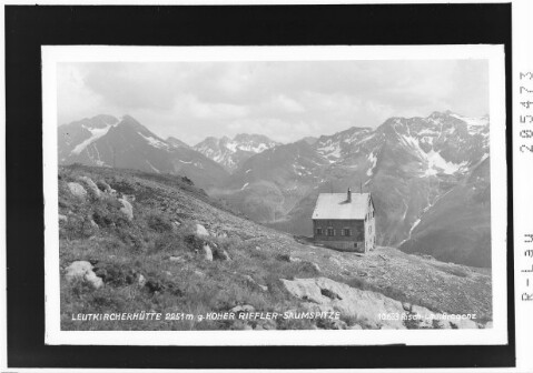 Leutkircherhütte gegen Hoher Riffler - Saumspitze